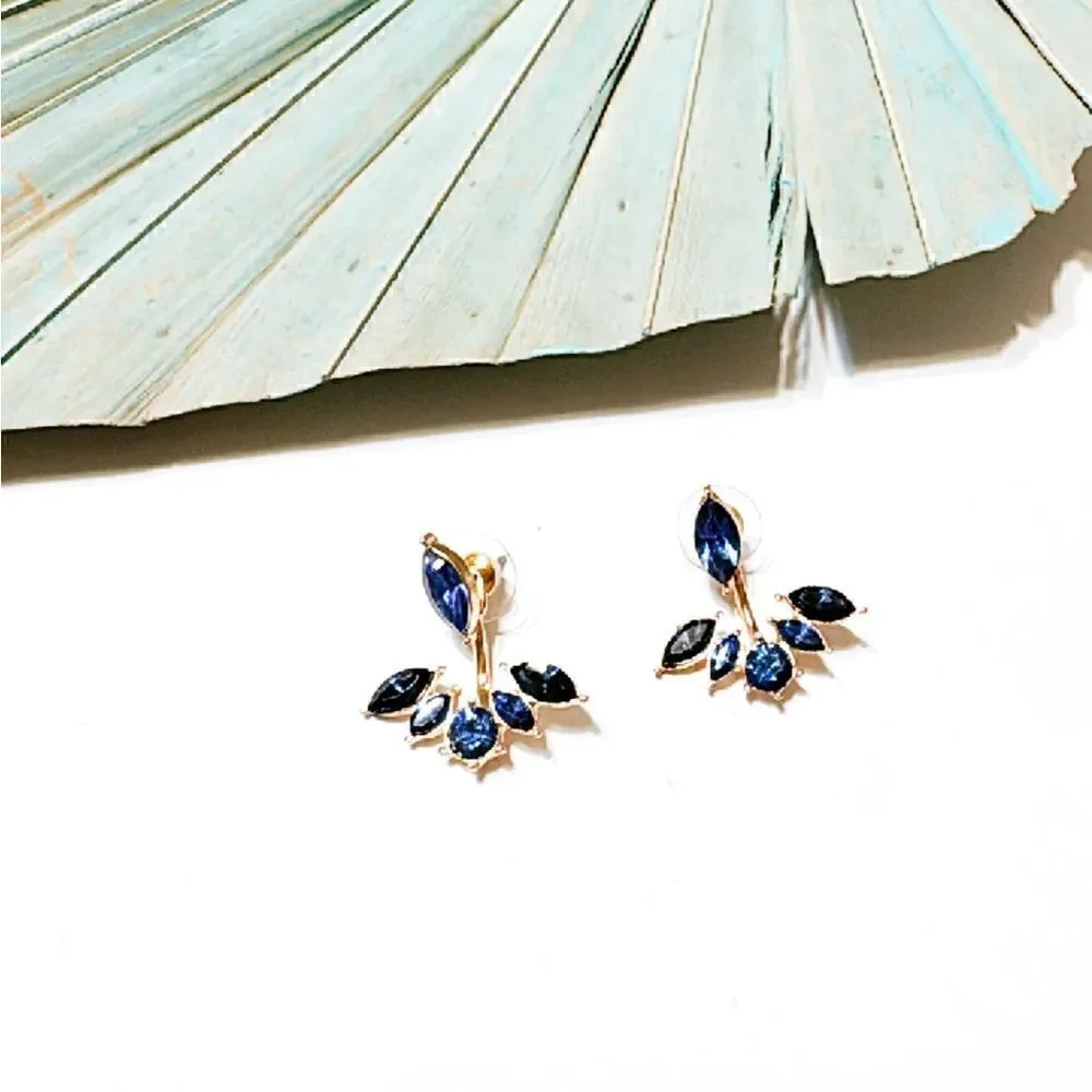 Diamond flower earrings  S618